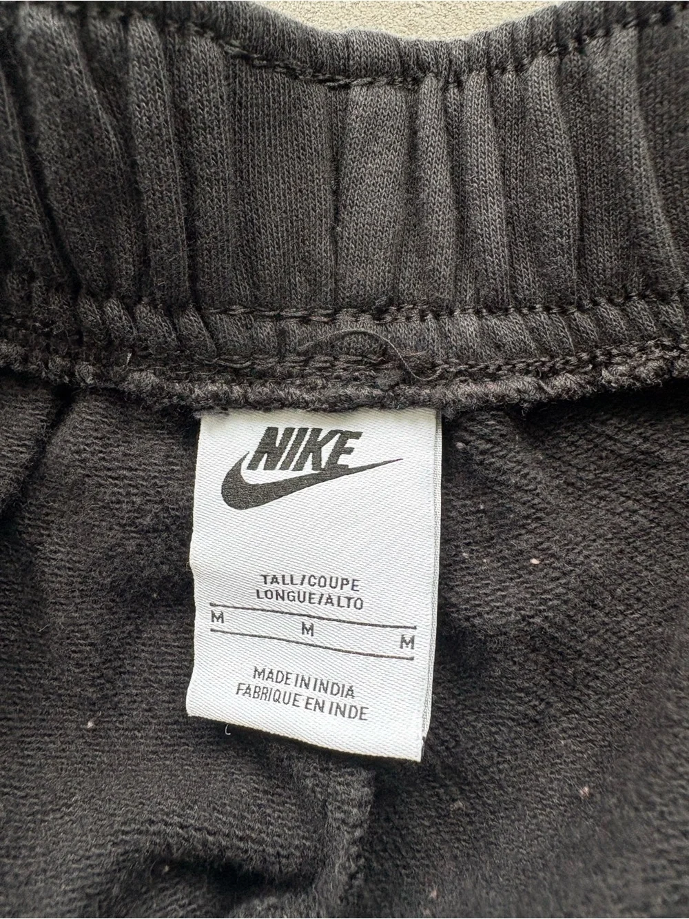 Nike Sportswear Club Fleece Sweatpants Men’s M Tall Black Baggy Joggers